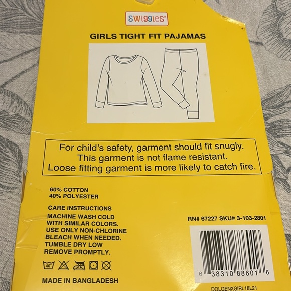 NWT Girls unicorn pajamas 18 months - Picture 2 of 4